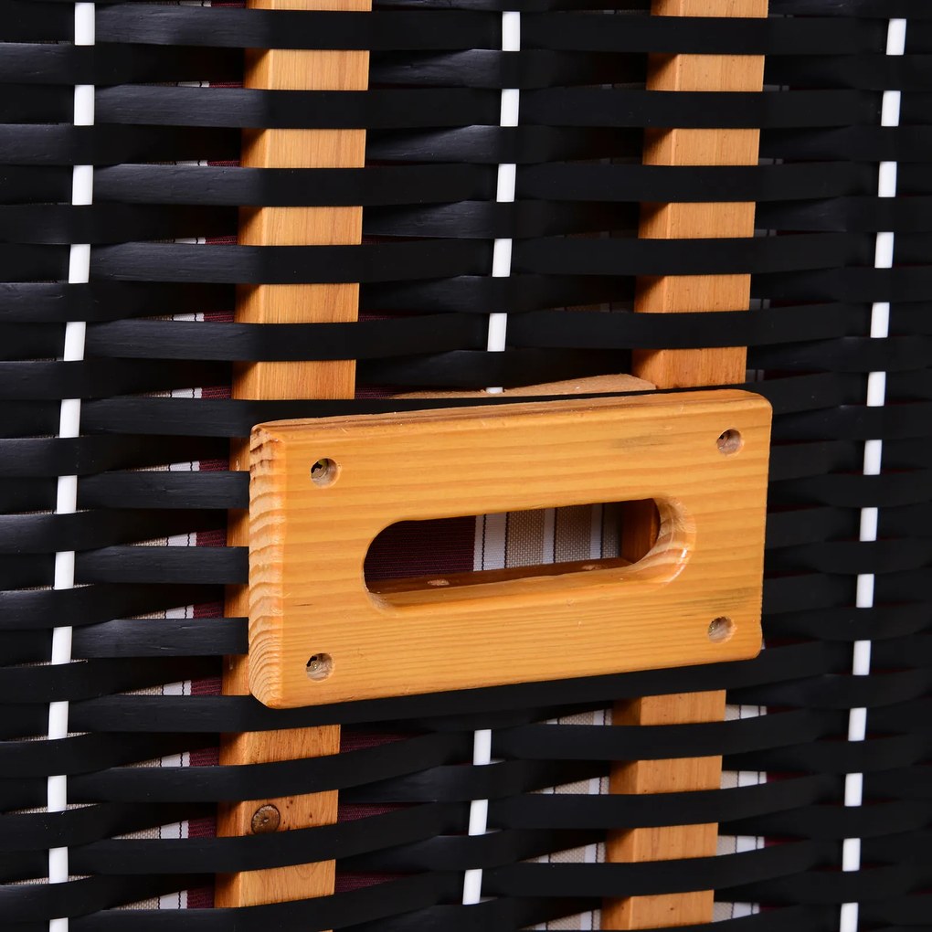 Outsunny Leżak ogrodowy 2-osobowy z daszkiem i podnóżkiem, rattan PE, czerwony, 118x79x150cm | Aosom PL