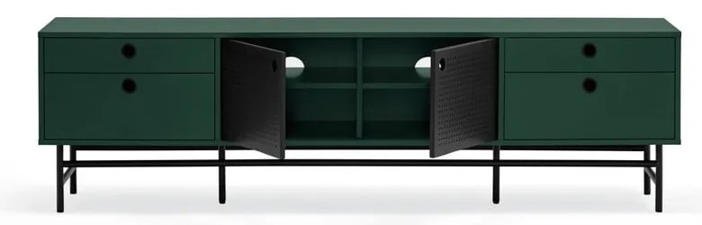 Czarno-zielony stolik pod TV Teulat Punto