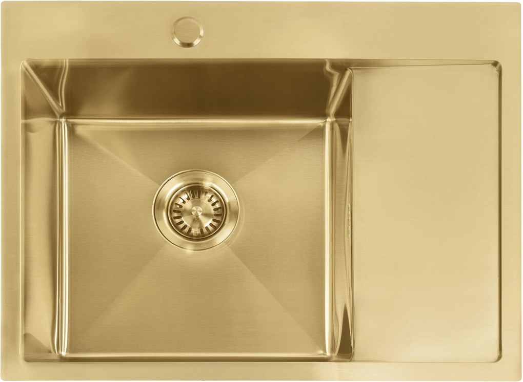 Zlewozmywak stalowy REA Fin Złoty szczotkowany
