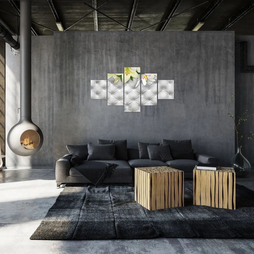 Obraz kwiatów lilii (125x70 cm)