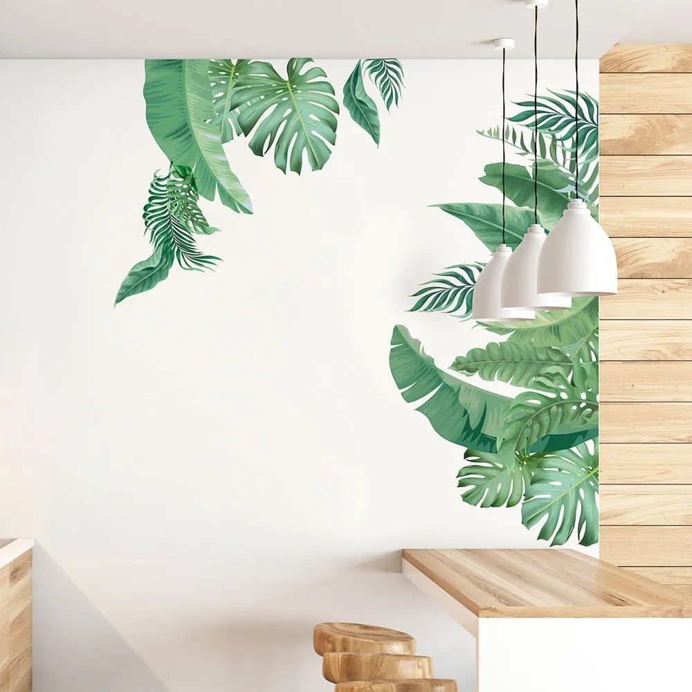 Naklejka na ścianę 60x90 cm Tropical Leaves – Ambiance