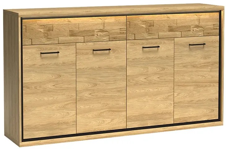 Szeroka komoda hikora naturalna T2-F76