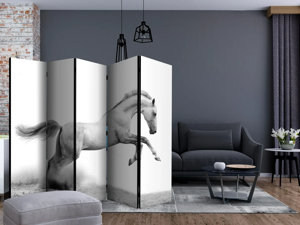 Parawan dwustronny Zwierzęta 225x172 cm 5-częściowy czarny ARTGEIST B