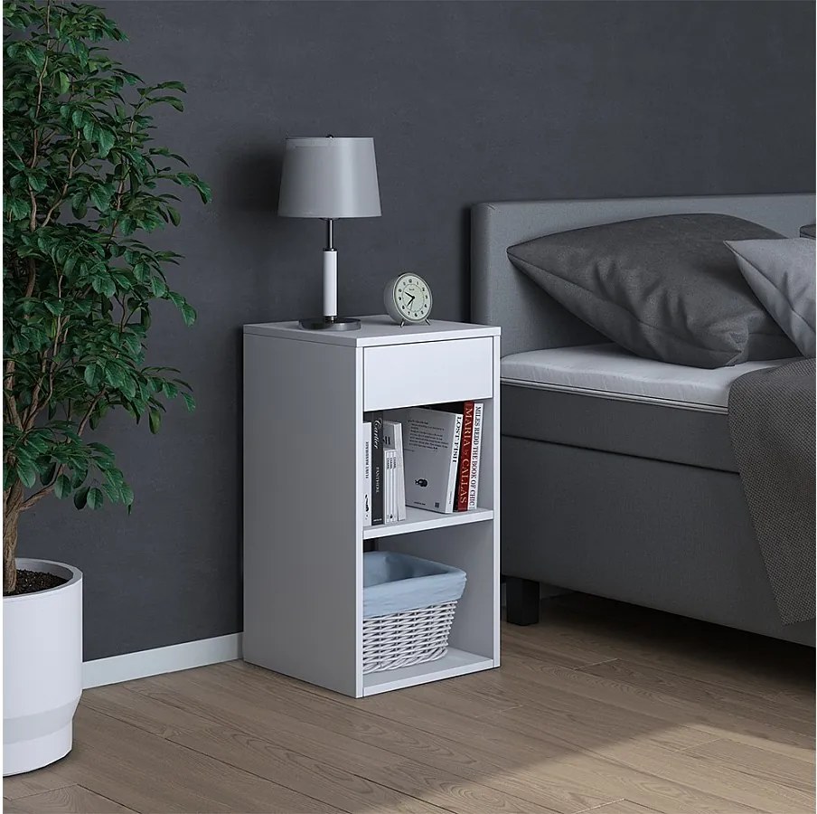 Stolik nocny biały 35x35x65 dany