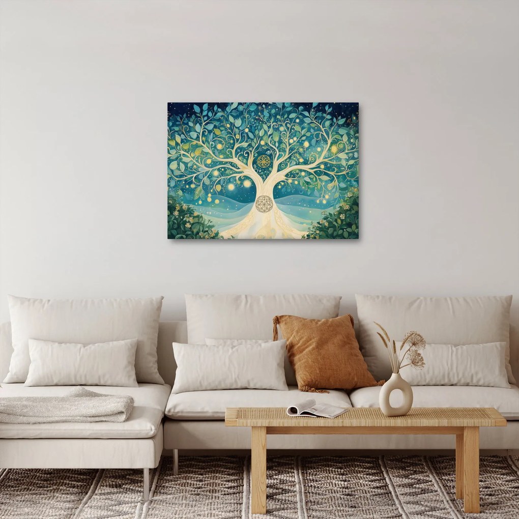 Obraz – Magiczne drzewo ze spiralami (70x50 cm)
