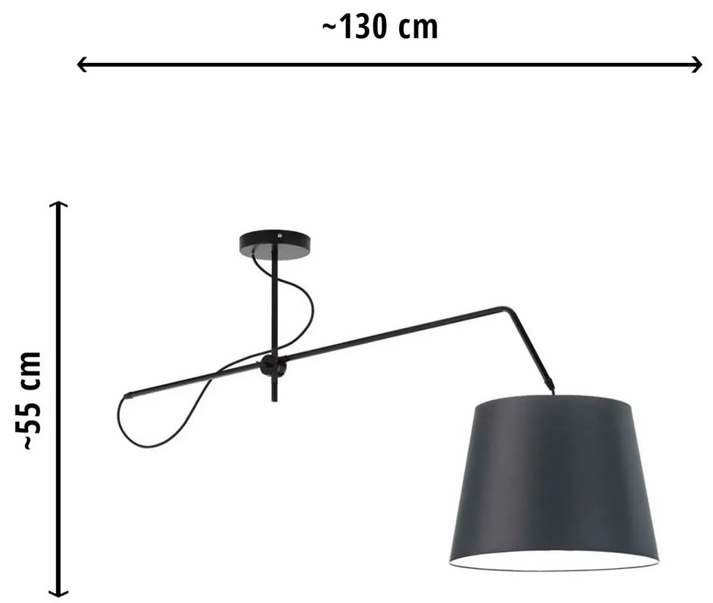 Ruchoma lampa wisząca z abażurem F8-K69