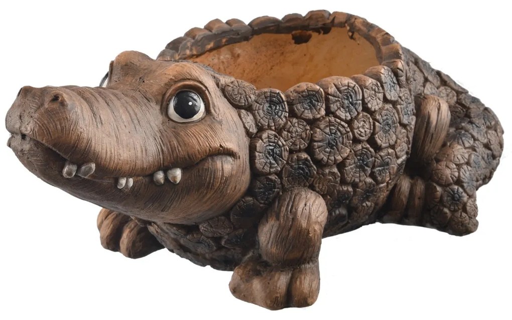 InDecor Ceramiczny doniczka na kwiaty krokodylRona, 51 x 28 x 21 cm