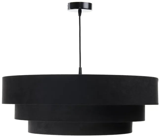 Czarno-srebrna potrójna lampa wisząca - S438-Len