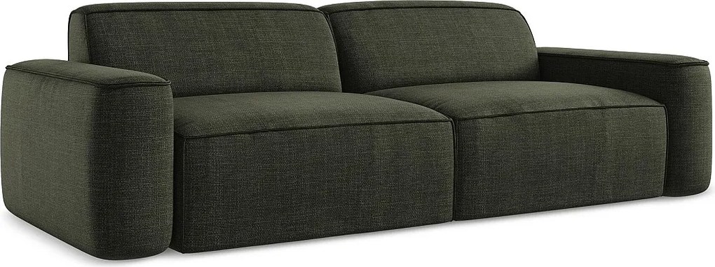 4-osobowa kanapa modułowa - z tkaniny strukturalnej - oliwkowy - OMAO