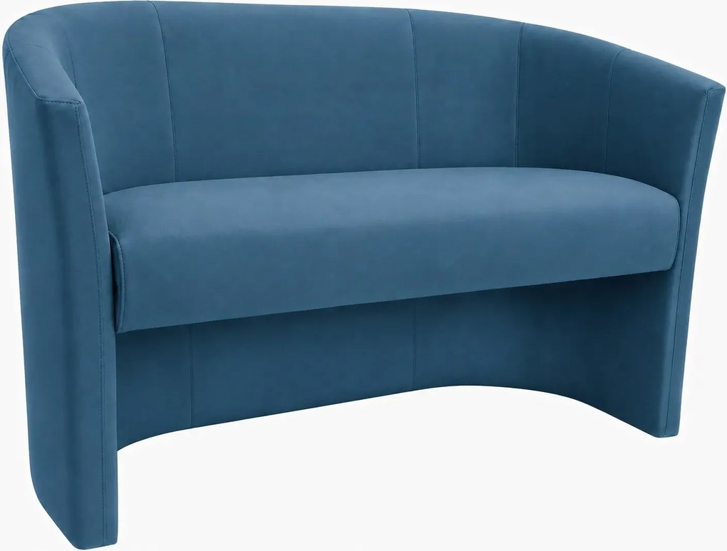 Sofa CLUB tapicerowana : Kolor tkaniny - VELVET - MG33, Typ tkaniny - Velvet