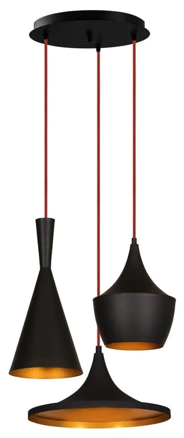 Czarna/w kolorze miedzi lampa wisząca z metalowym kloszem ø 51 cm Elmas – Opviq lights