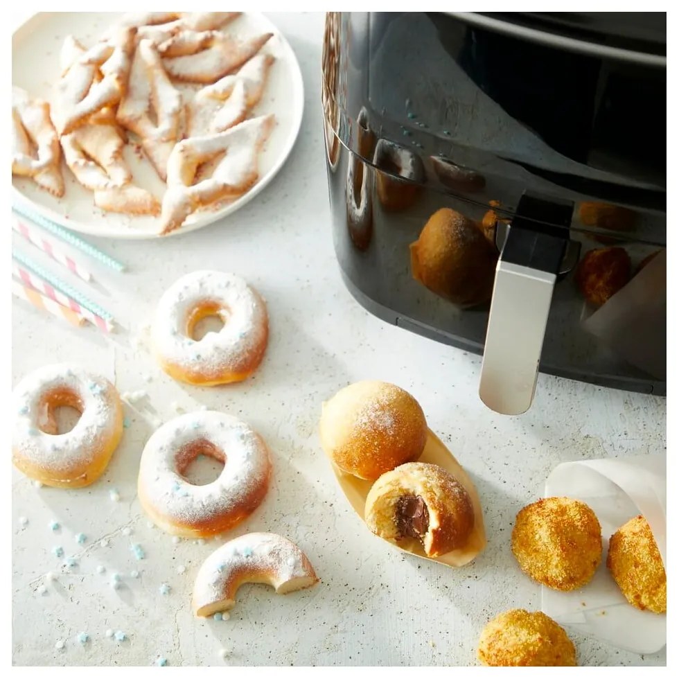 Czarna frytkownica beztłuszczowa EASY FRY&GRILL STEAM+ FW201815 – Tefal