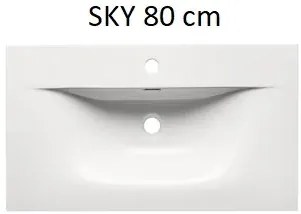 Szafka pod umywalkę TALIA CASELLA 2S 80cm dąb casella/czarny mat COMAD