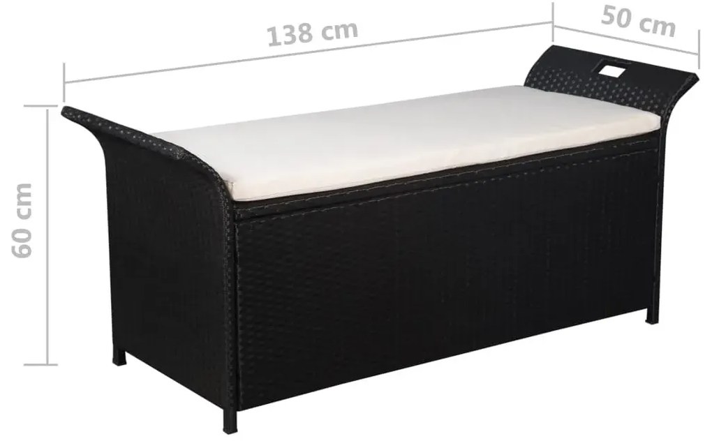 Ławka ogrodowa czarnaN7-E60