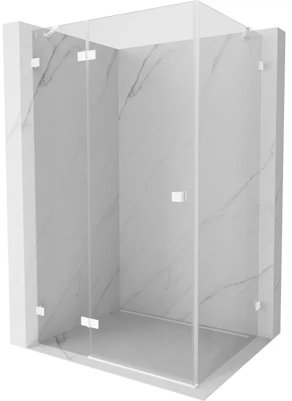 Mexen Lunar kabina prysznicowa uchylna lewa 70 x 80 cm, transparent, biała - 834-070-080-20-00-L