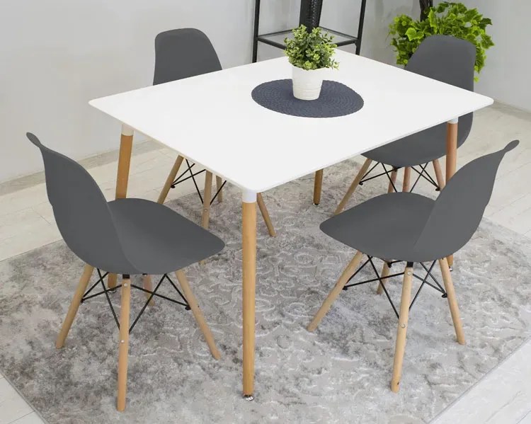 Minimalistyczne krzesło ciemnoszare - Sopi 4X