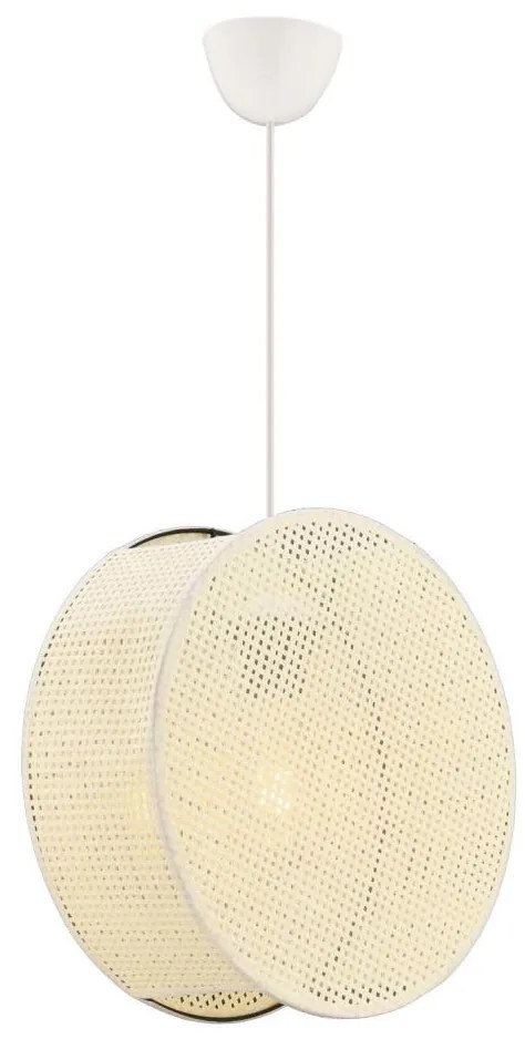 Lampa wisząca na przewodzie BIG DRUM 1xE27/60W/230V kremowa
