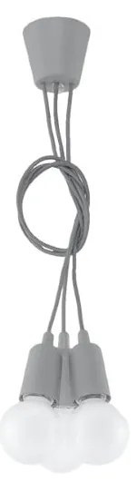 Szara lampa wisząca ø 15 cm Rene – Nice Lamps