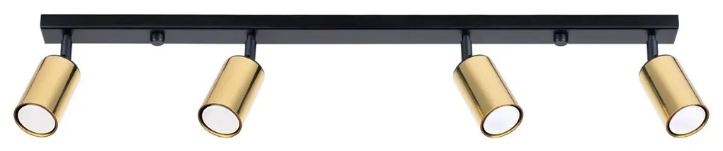 Listwa oświetleniowa WINX 4L czarna/złota SOLLUX  LIGHTING