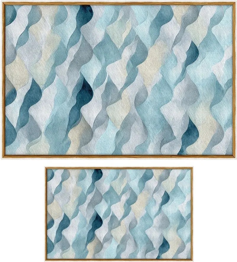 Niebieskie dywaniki łazienkowe zestaw 2 szt. 60x100 cm – Foutastic