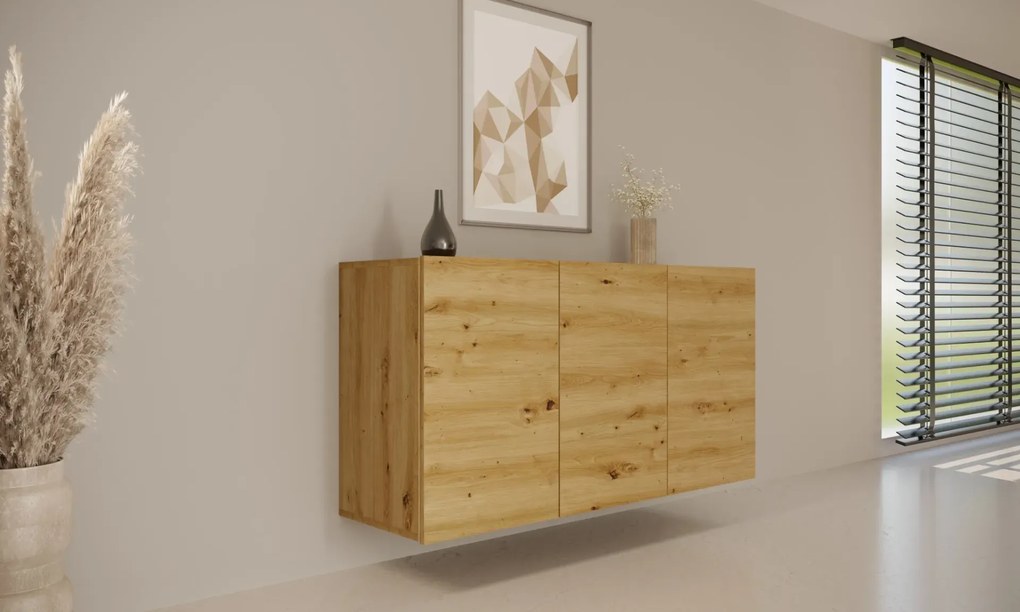 Komoda GABI 160cm dąb artisan wisząca KOCOT MEBLE