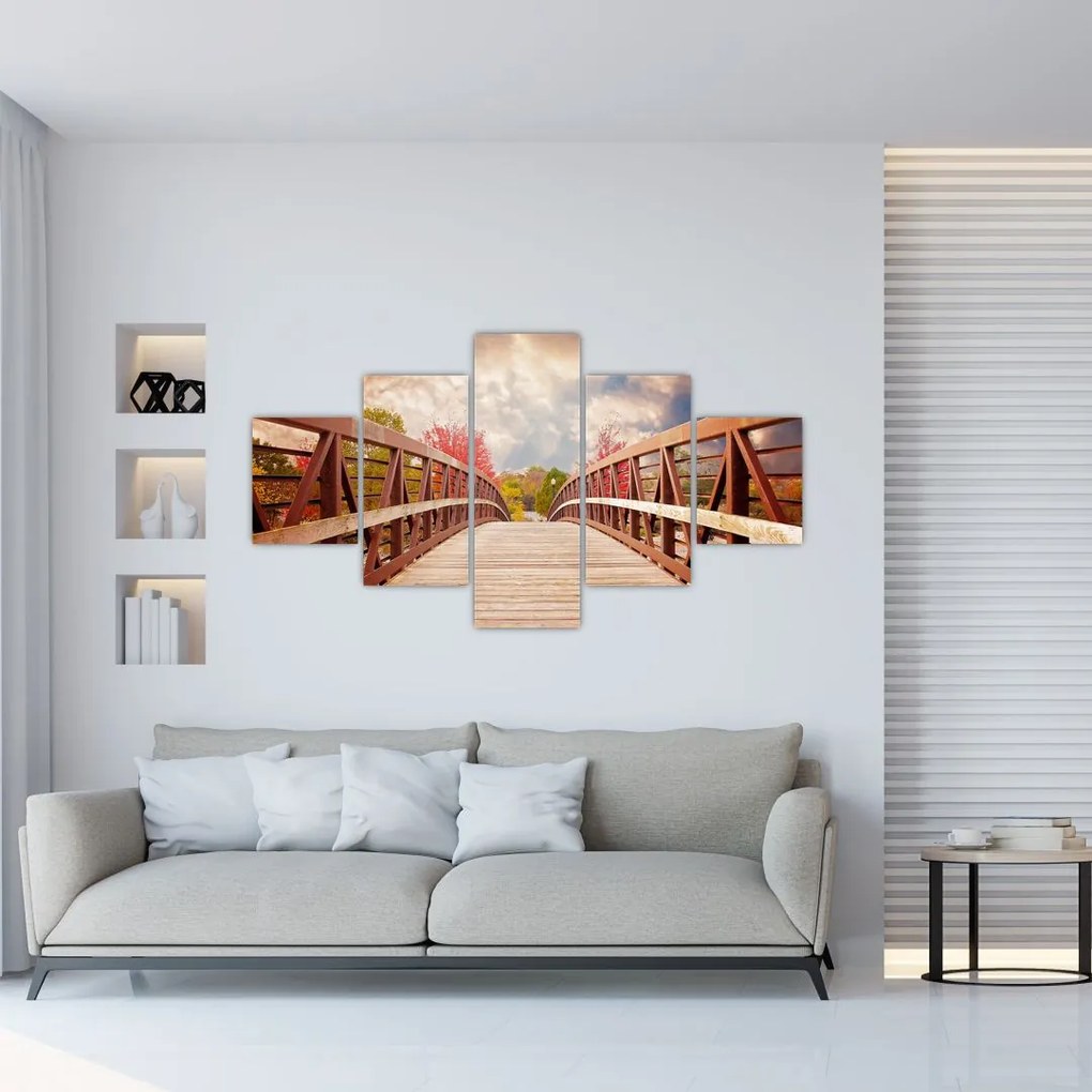 Obraz - drewniany most (125x70 cm)