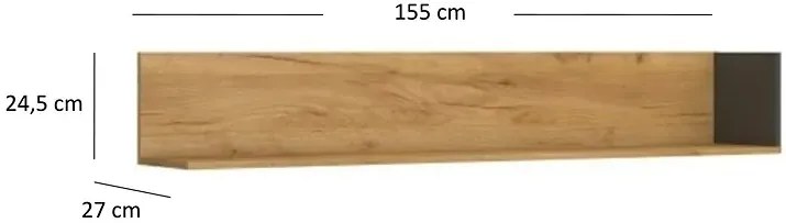 Minimalistyczna półka ścienna - Vinos 12X