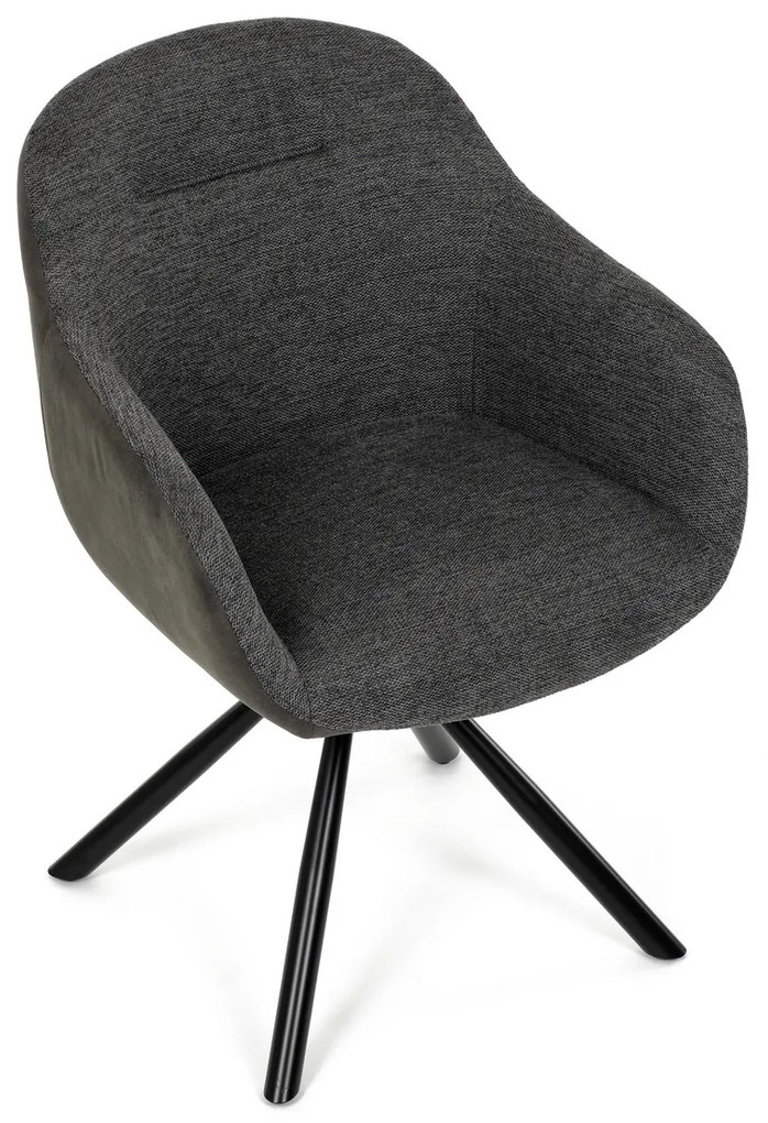 Zestaw krzeseł obiadowych z mechanizmem powrotnymDCH-Y1143 GREY2, 2 szt.