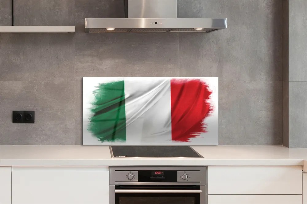 Panel szklany do Kuchni Narodowa Flaga Włoch