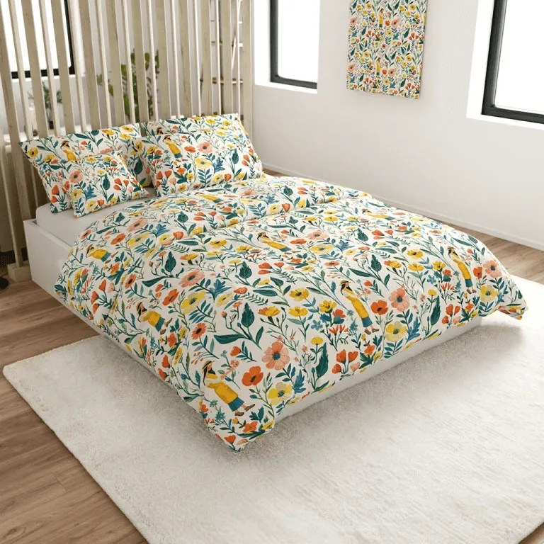 PrzytulneMieszkanie.pl PrzytulneMieszkanie.pl Pościel z polibawełny FLOVINA POLY kolorowa Rozmiar pościeli: 70 x 90 cm | 140 x 200 cm