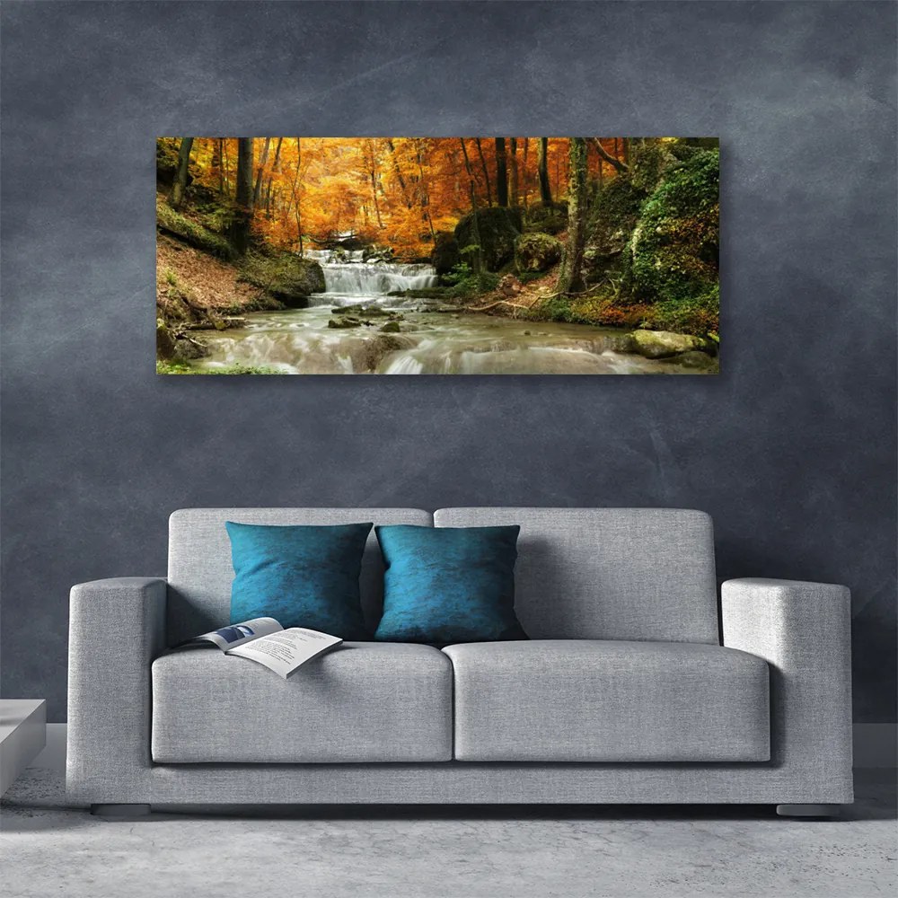 Obraz canvas Ukryty Wodospad w Gęstwinie