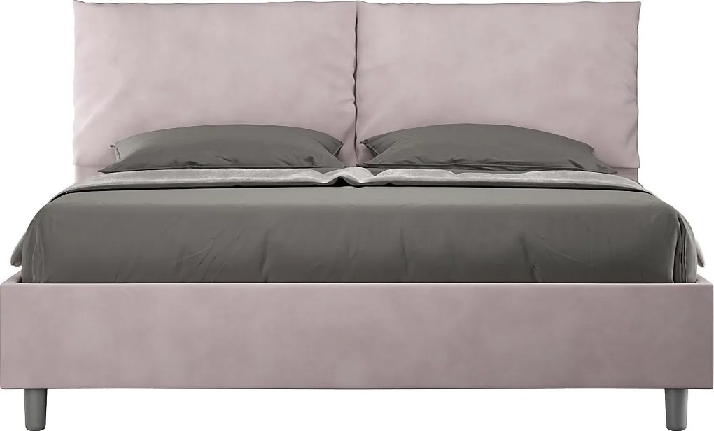 Łóżko bez stelaża tapicerowane 160x210 microfibra Kolor lawendy Antea