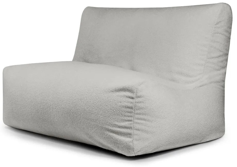 Jasnoszary worek do siedzenia z materiału bouclé Sofa Seat Lounge – SLOWDOWN