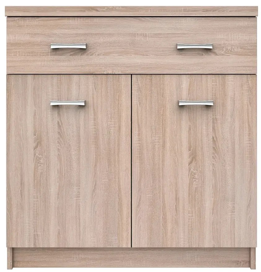 Komoda z szufladą i półkami 80 cm dąb sonoma B2-R04