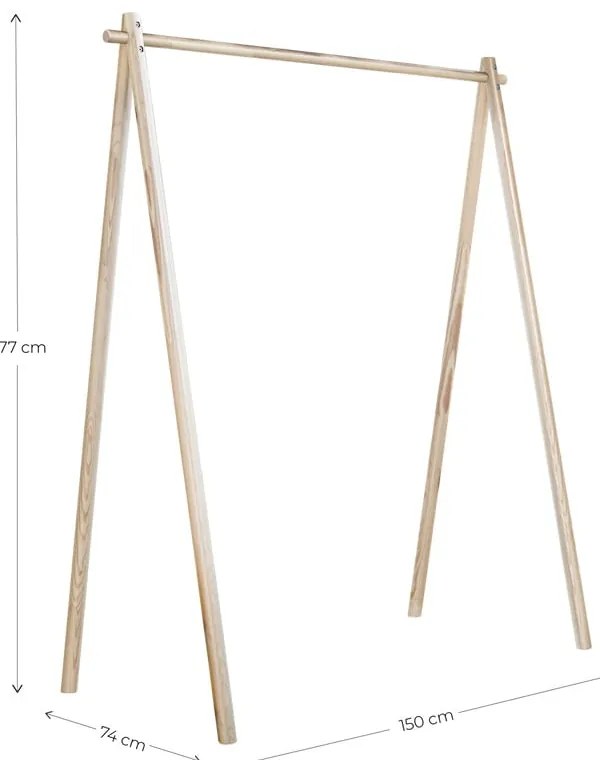 Brązowy wieszak na ubrania z drewna sosnowego Hongi – Karup Design