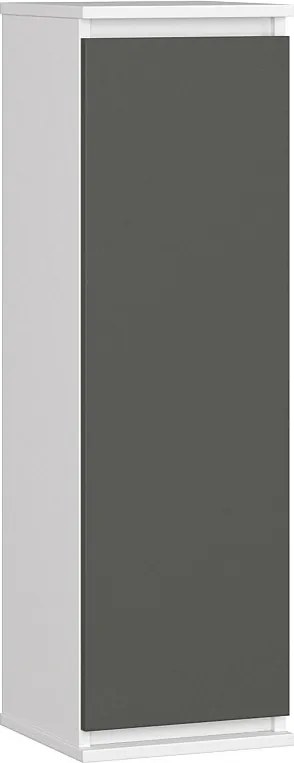 Szafka AKORD W30 Biała 30 cm 1 drzwi kolor Grafit Szary mat 3 półki 30x30x99 cm