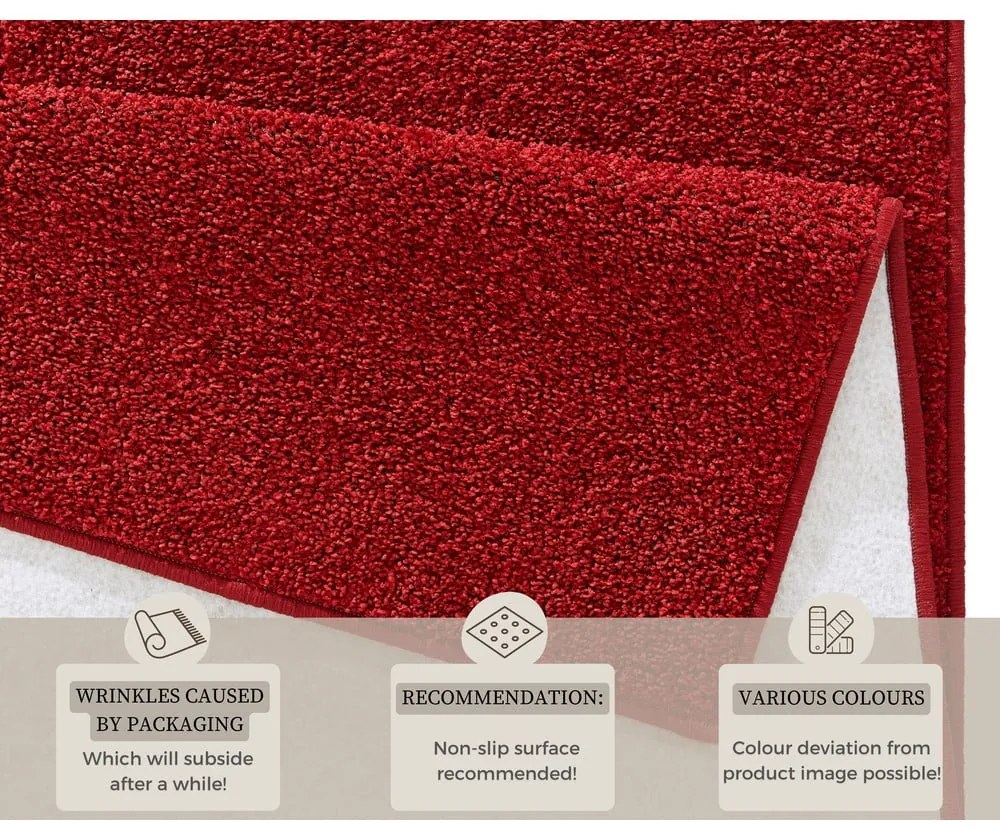Czerwony dywan Hanse Home Pure, 140x200 cm