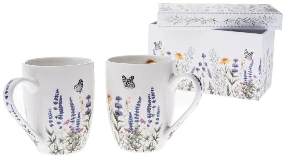 Białe porcelanowe kubki zestaw 2 szt. 350 ml – Dakls