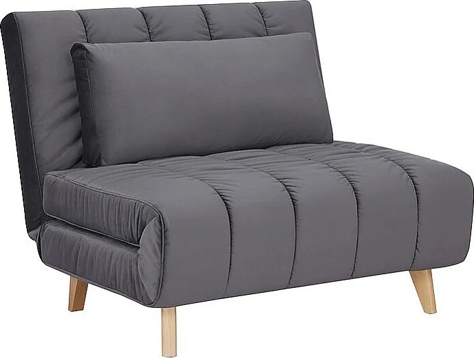 Fotel rozkładany BILLY VELVET szary