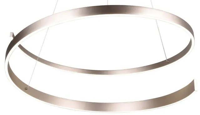 Szara lampa wisząca LED ze sterowaniem głosowym/mobilną aplikacją i metalowym kloszem ø 75 cm Cinardi – CINQUE