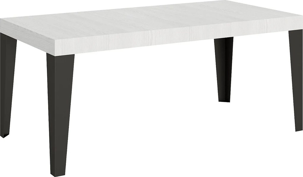 Stół rozkładany 200/304x90 cm Flame frassino biała nogi antracytowe