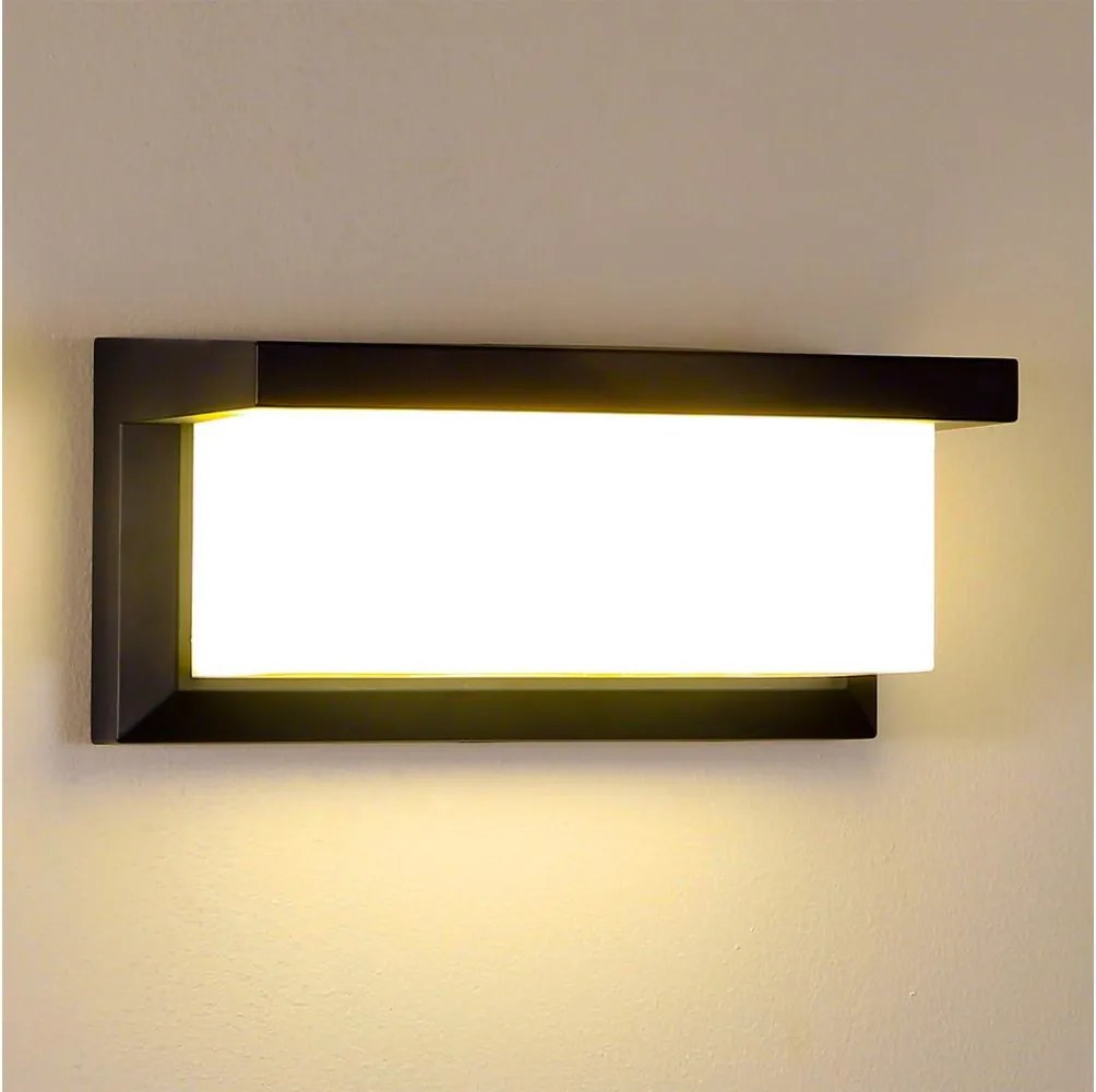 Brilagi - LED RGBW zewnętrzny kinkiet BRICKY 1xE27/15W/230V czarny IP54