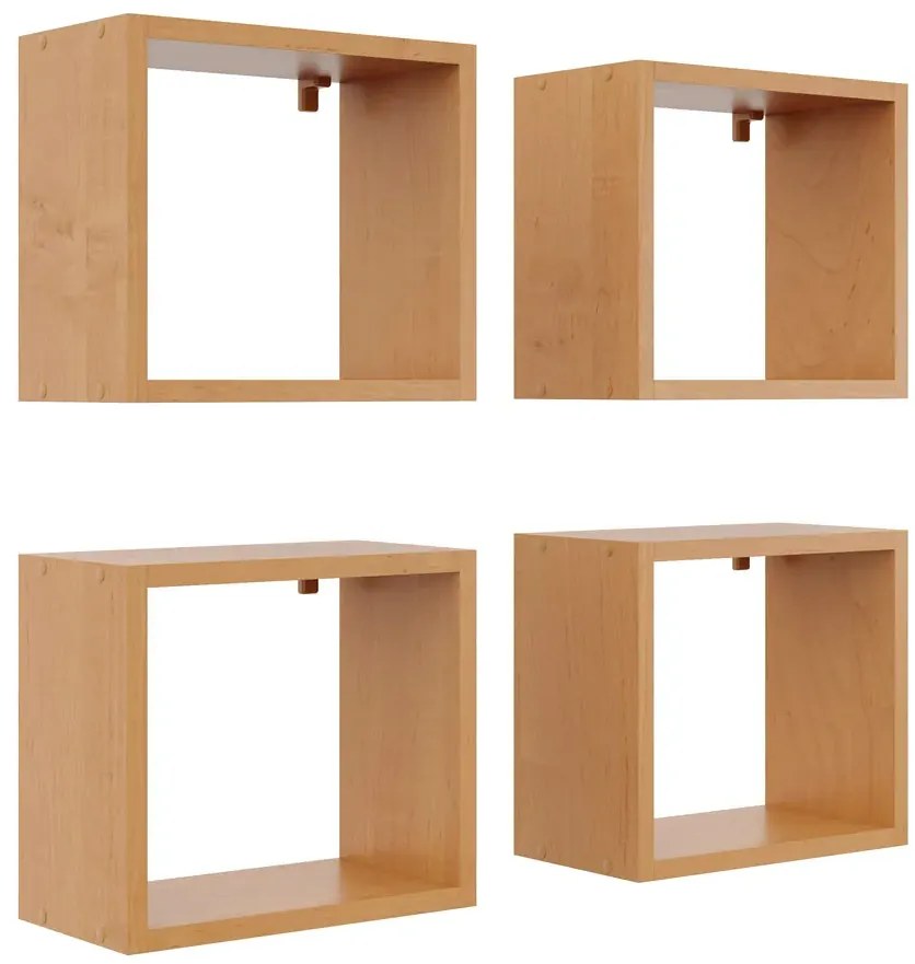 Kwadratowe półki ścienne na kwiaty olcha P9-G42