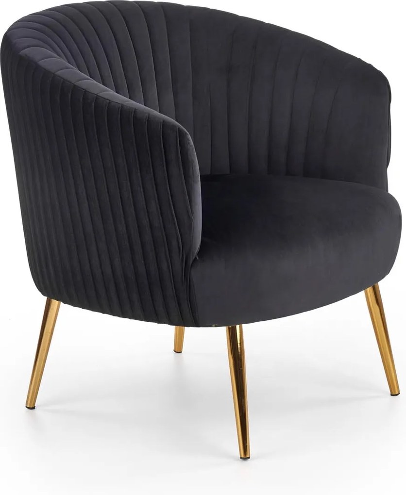 Tapicerowany fotel w stylu glamour Crown