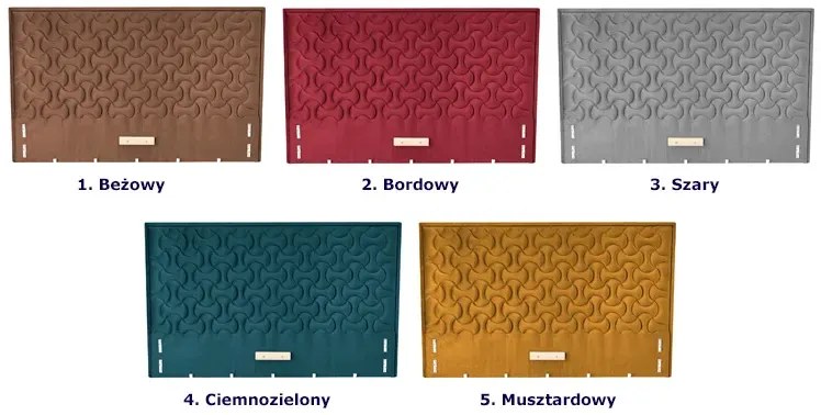 Bordowy pikowany zagłówek do łóżka K3-R76