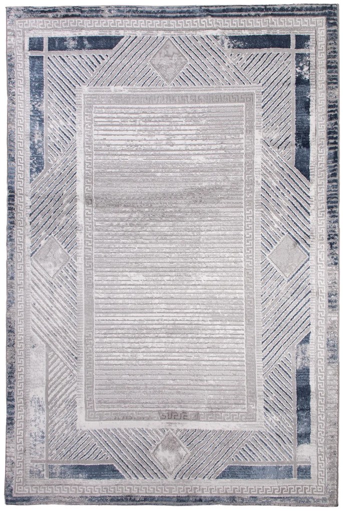 Dywan Brico Ramka niebieska 160x230 Prostokąt