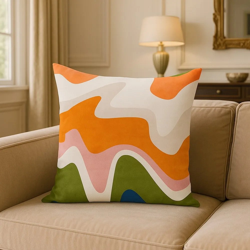 Poszewka na poduszkę 43x43 cm Squiggly Orange – Mila Home