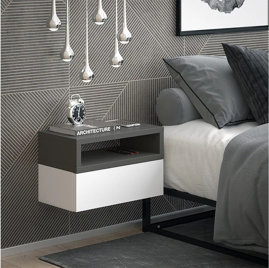 Stolik nocny antracyt 45x25.3x28 urbano