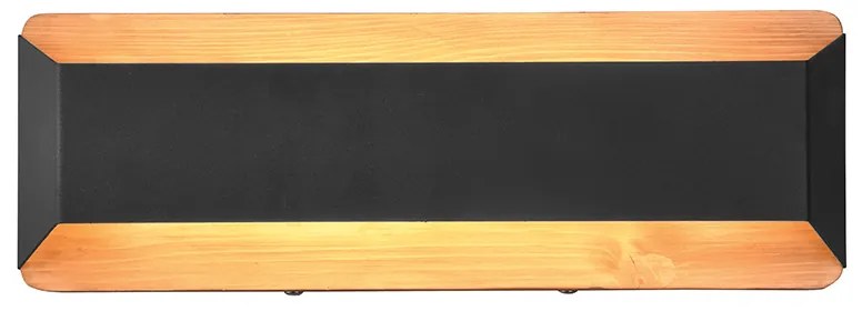 Lampa ścienna czarna 35 cm w tym LED 3-stopniowy ściemniacz - Tyko Nowoczesny Oswietlenie wewnetrzne