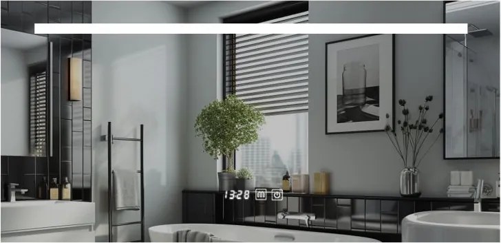 IREDA Lustro łazienkowe z oświetleniem LED, 80 x 60 cm